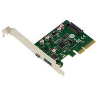 KALEA-INFORMATIQUE PCI Express PCIe to USB 3.1 10GB controller card with 2 external ports: 1x Type A + 1x Type C with ASM1142 chipset