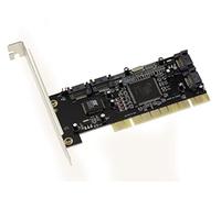 KALEA-INFORMATIQUE PCI SATA 4 INDEPENDENT PORTS or RAID 0 1 0+1 controller card with SILICON IMAGE SIL3114 Chipset. With HIGH PROFILE and LOW PROFILE brackets.