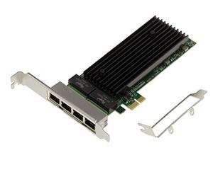 KALEA-INFORMATIQUE PCIe 2.0 x1 4 port RJ45 QUAD GIGABIT ethernet network controller card with Intel 82576 Chipset. LOW and HIGH PROFILE brackets
