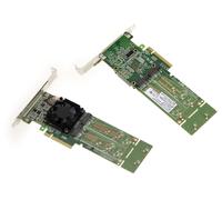 KALEA-INFORMATIQUE M2 PCIe 3.0 x8 controller card for 4 M.2 NVMe M Key SSDs. PLX PEX 8747 chipset