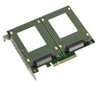 KALEA-INFORMATIQUE PCIe 3.0 x8 2 Port SSD U2 U3 68-pin SFF-8639 Controller Card with Bridge PI6C20400BLE 4GB/s throughput per Port