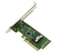 KALEA-INFORMATIQUE PCIe 4.0 to Slim SAS SFF-8654 8i Adapter Controller Card for NVMe M2 M3 U2 U3 SSD or PCIe Plate