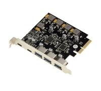 KALEA-INFORMATIQUE PCIe Controller Card 5 Ports USB 3.1 10G 3 Ports Type A and 2 Ports Type C Self-Powered High Power Chipset Via VL820 and ASM3142