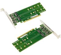 KALEA-INFORMATIQUE PCIe Gen 5.0 x16 Controller Card for 4 M.2 NVMe M Key Double-Sided SSD Support Gen5 128Gbps/s per SSD