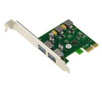 KALEA-INFORMATIQUE PCIe x1 Controller Card 2 Ports USB 3.0 5G Type A Self-Powered 5V 3A Output per Port Support UASP Fresco Logic FL1100 Chipset