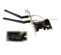 KALEA-INFORMATIQUE PCIe x1 controller for M.2 (M2 NGFF E Key) WIFI and BLUETOOTH compatible Intel 3160/68 7260/65 8260/65 BCM 94352 94371 Qualcomm DW1537 1810