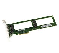 KALEA-INFORMATIQUE PCIe x8 PCIe 3.0 controller card for 2 SSD PCIe NVMe U.2 U2 68-pin SFF-8639. Cordless, direct board mounting