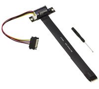 KALEA-INFORMATIQUE Riser Gen 4.0 Adapter for Slot M2 M Key to PCIe x4 Female Port, 20cm Length, Axis Orientation and Gen4 8GB/s Speed