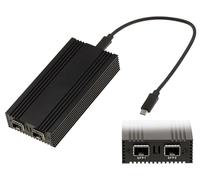 KALEA-INFORMATIQUE USB 4 Thunderbolt 3 10G to Fibre Network Adapter Cable 2 Ports SFP+ with Intel Chipset I82599