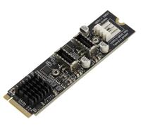 KALEA-INFORMATIQUE USB Controller Card in M2 PCIe M Key Format 2 Ports USB3.2 Gen 2x1 10G Type E with ASM3142 Chipset