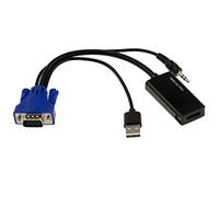 KALEA-INFORMATIQUE VGA to HDMI video converter to use an HDMI screen on a PC VGA output. With sound output