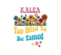 KALEA Too Wild To Be Tamed: Personalized Notebook Lined Note Pad for Women Named KALEA