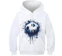 KaleidoKit Boys Girls Hoodie Football 3D Unisex Children's Hoodie Long Sleeve Pullover Hoodie Sweatshirt with Pockets 10-12Y
