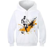 KaleidoKit Boys Girls Hoodies Football 3D Printed Pullover Kids Cool Pullover Sweatshirts Long Sleeve Hooded with Pocket 13-15Y