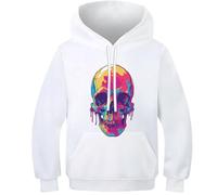 KaleidoKit Skull Hoodie for Kids 3D Printed Hoodies Costume Long Sleeve Pullover Sweatshirt Jacket for Boys Girls 12-14Y