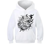 KaleidoKit Vector Pattern Hoodie for Kids 3D Printed Hoodies Costume Long Sleeve Pullover Sweatshirt Jacket for Boys Girls 13-15Y