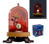 KALEIDOS CREATIVE Terrorium Crab Cloche Collectible Figure, Dark Forest Theme with Glow in The Dark Eyes and Teeth, 6.3 Inch Window Box Display, PVC ABS