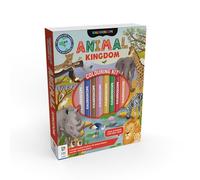 Hinkler - Kaleidoscope Colouring Kit Animal Kingdom - Craft Kits for Kids - Includes 8 double-ended colouring pens - Kids Colouring Sets