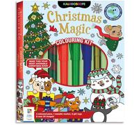 Hinkler | Kaleidoscope Colouring Kit Christmas Magic with 32 Page Colouring Pad + 4 Felt Pens + 1 Metallic Marker + 6 Gift Tags | Christmas Gifts for Children