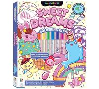 Hinkler Sweet Dreams Kaleidoscope Colouring Kit - 6 Scented Markers+ 50+ Scented Stickers - Arts & Crafts for Children - Travel Activities for Kids - Gifts for Girls 6 to 9 Years - Cute Kawaii
