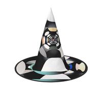 Kaleidoscope Corridor Halloween Witches Hats Witch Headbands Wizard Hat Costume Accessories Cosplay for Party Masquerade Foldable 2 PCS