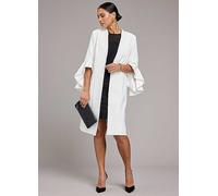 Kaleidoscope Frill Sleeve Dress Coat Ivory