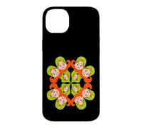 Kaleidoscope Girl Faces Retro Psychedelic Design Case for iPhone 14 Plus