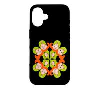 Kaleidoscope Girl Faces Retro Psychedelic Design Case for iPhone 16