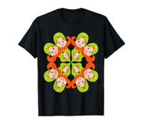 Kaleidoscope Girl Faces Retro Psychedelic Design T-Shirt