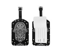 Kaleidoscope Hamsa Luggage Tags Travel ID Labels Tag for Baggage Suitcases 1 Piece