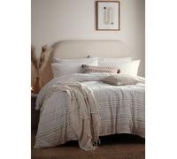 Kaleidoscope Marlowe 100% Cotton 180 Thread Count White Duvet Cover Set White