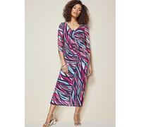 Kaleidoscope Mesh Print Shift Dress White