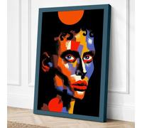 Kaleidoscope Portrait Canvas Wall Art Print 18x12 Inch
