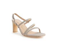 Kaleidoscope Rose Gold Shimmer Strappy Heeled Sandals Rose