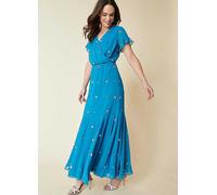 Kaleidoscope Sequin Maxi Dress Silver