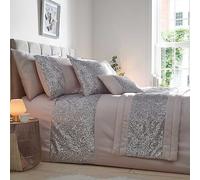 Kaleidoscope Sienna Sequin Embellished Blush Runner Silver