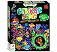 Hinkler | Electric Neon Kaleidoscope Sticker Bomb Kit | Ages 6 to 12 Years | Sticker Activity Kit for Kids | Children's Sticker Set