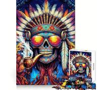 Kaleidoscopic Wisdom 1000 Piece Jigsaws for Teenagers Puzzle DIY Fun Bright Hue Pattern Build Wall Accent (38x26cm)