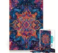 Kaleidoscopic Wonder Jigsaw for Teenagers1000 Pieces Brain Skill True Detail Pattern Assemble Christmas Idea (38x26cm)