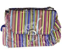 Kalencom Fashion Diaper Bag, Changing Bag, Nappy Bag, Mommy Bag, Laminated Buckle Bag (Cobalt Stripes)