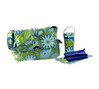 Kalencom Laminated Buckle Bag, Gypsy Paisley Green