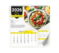 Kalendarz 2026 Ścienny Kulinarny Polski Kalendarz 2026 Organizer Terminarz Datownik