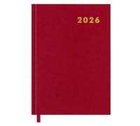Kalendarz Książkowy 2026 A5 Czerwony Easy Polski Kalendarz 2026 Organizer Terminarz Datownik