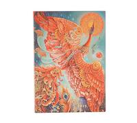 Kalendarz Paperblanks 2025 Firebird Midi Dzienny Flexi: jeden dzień na stronie, zamykany na gumkę, Papier 80 GSM