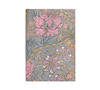 Kalendarz Paperblanks 2025 Morris Pink Honeysuckle Mini Dzienny: jeden dzień na stronie, zamykany na gumkę, Papier 80 GSM
