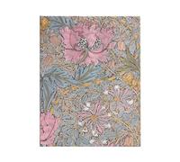 Kalendarz Paperblanks 2025 Morris Pink Honeysuckle Ultra tygodniowy HOR: tydzień na dwóch stronach, zamykany na gumkę, Papier 100 GSM