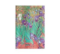 Kalendarz Paperblanks 2025 Van Gogh’s Irises Mini tygodniowy VSO: tydzień na dwóch stronach, zamykany na gumkę, Papier 100 GSM