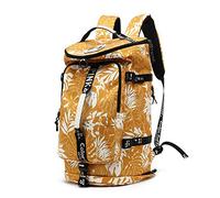 Gym Duffle Bag Backpack 4-Way Waterproof with Shoes Compartment for travel Sport Hiking laptop, Mustard Yellow, XL, Backpack