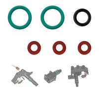 Kalexion 6pcs Black Silicone O-Ring Set for DeLonghi Coffee Machine Milk Frother Adapter, Compatible with Eletta, Magnifica, Dinamica, PrimaDonna, Automatic Coffee Machine Parts