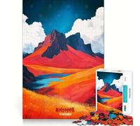 Kalfafell Iceland Art Poster 1000 Piece Jigsaw Puzzles for Adults Unwind Game Snug Cut Playful Challenge Wall Accent (50x75cm)